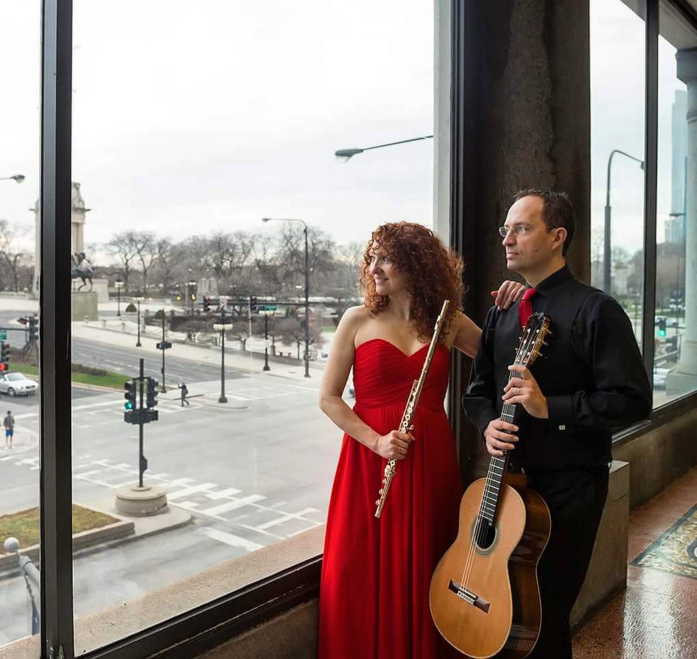 Denis Azabagic and Eugenia Moliner  
Masterclasses  for the Guitar and Flute Departments at the 
Oberlin Conservatory, OH 
Sunday, March 11th 
Thanks to Stephen Aron and Alexa Still!