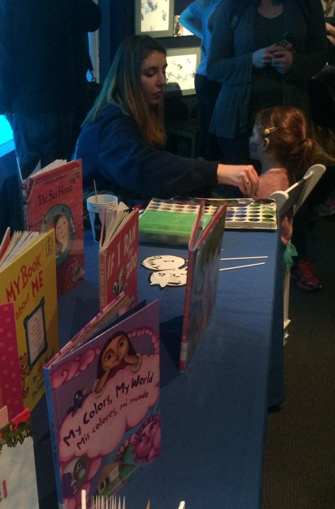 scsu_sfto's tweet photo. Yesterday we participated in #readacrossamerica at mystic aquarium. We enjoyed reading to the children that stoped by as well as face painting some of them! Thank you to CEA for hosting this event! #ceasp 📚🐳🐠 https://t.co/MFSGonfD3D