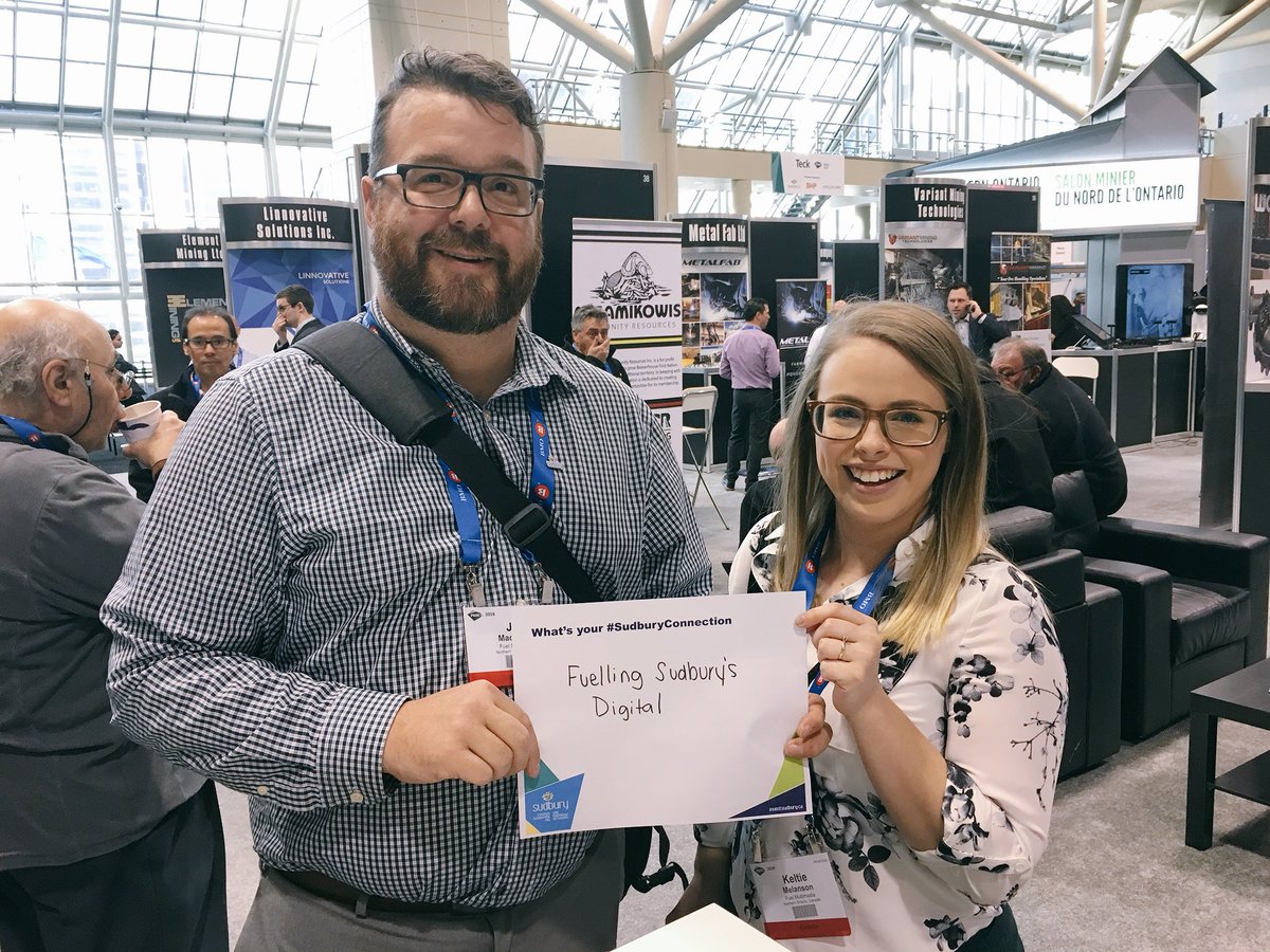 Jeff and Keltie of @fuelmultimedia #sudburyconnection is fuelling #Sudbury’s digital world #PDAC2018    What’s your #sudburyconnection?