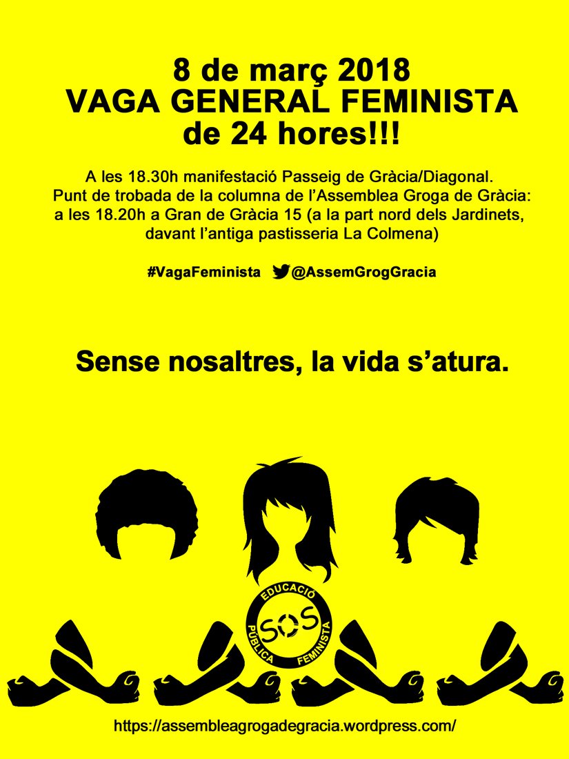 AssemGrogGracia's tweet photo. ¡Setmana de lluites! ¡Vaga feminista, boicot proves externes i altres cites! https://t.co/xkUwBdTR3U https://t.co/xPdgIWVf3N