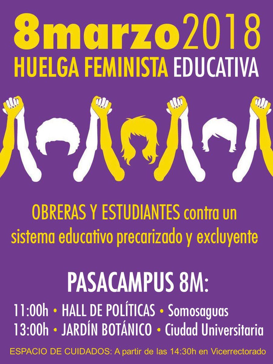 cfchaika's tweet photo. Nosotras las estudiantes también hacemos huelga!! 
En ciu o en Somosaguas, UCM o UPM, únete a nosotras el miércoles y el jueves 💪🏾 https://t.co/BM3RR9DKyS