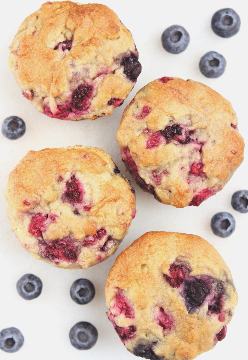 _Fit4Lyfe_'s tweet photo. Start your day off right, with this Mixed Berry Maple Muffins #recipe ❗️🍓🍒👨‍🍳
Ingredients:
•Baking soda &amp; powder
•Coconut oil
•Mixed berries
•Egg
•Maple syrup
•Milk
•Vanilla
•Greek yogurt

#F4L #fitfam #fitness #health #food #SundayFunday #gym #recipes #motivational https://t.co/EZjlrM5Jdf