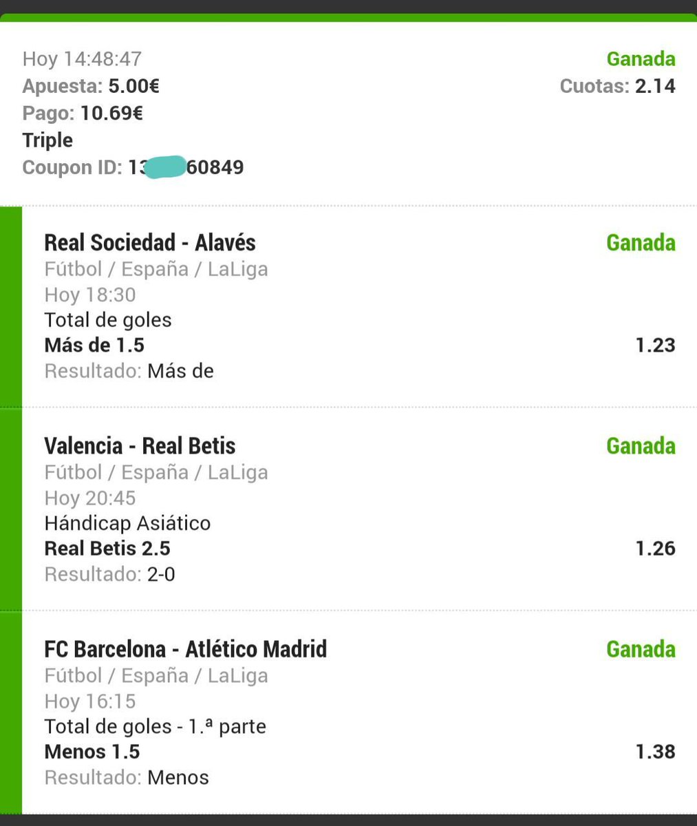 💶 Volvemos a ganar, familia❗️

➕ Sumamos 5,69 unidades.

👉 Pasó exactamente todo lo que dije en el audio de t.me/RodriTenisFREE

📆 Mañana más, tanto por aquí como por el reto. Casi 50€ ya en el reto 💪