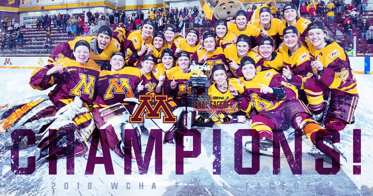 Your 2018 WCHA Final Faceoff Champions! Go #Gophers!