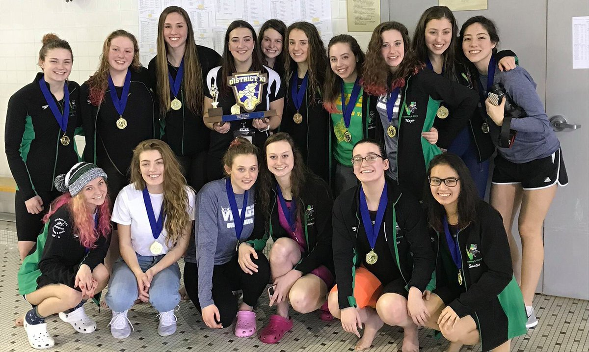 ACCHSVikings's tweet photo. #VikingProud of all our swimmers who participated in the District XI championships this weekend!
Congratulations to our Vikettes who took gold! Boys team placed 3rd overall! Angela Castano wins Dennis A. McGinley Girls Swimmer of the Meet in Class 2A! https://t.co/3SyKYRiTts
