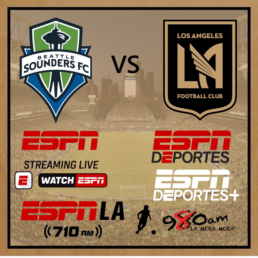 LAFC_2018's tweet photo. LIVE NOW!
The inaugural match between @SoundersFC vs @LAFC
📺 Watch:
@ESPN
@ESPNDeportes
💻📲 Stream:
Watch ESPN
ESPN Deportes +
https://t.co/kKhWIusZci
📻 Listen:
@980lameramera @ESPNLosAngeles
#LAFC #LosAngeles #LAFC2018 https://t.co/ndZ2mg6DCh