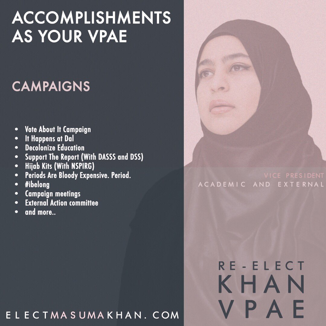 Iamgeneralkhan's tweet photo. Hey folks,
My second platform point is Experience! Check out a summary of all the accomplishments we've made this year, and if re-elected we as the DSU will accomplish more! #DSUvotes #VoteWithKhanfidence #weKhandoit #Khanforvpae
info on platform visit: https://t.co/GBeBABRKoG https://t.co/jQBR3gE5u0
