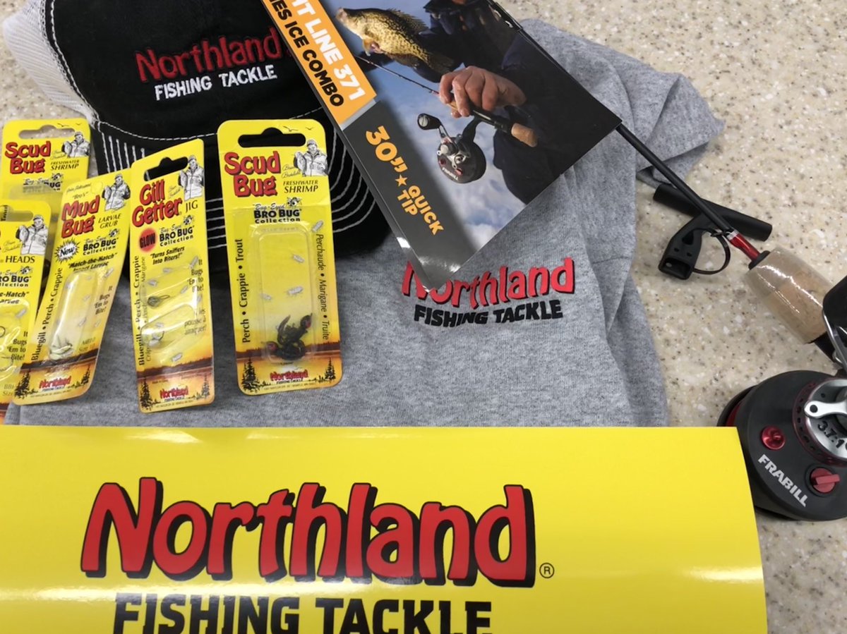 DakotaAngler's tweet photo. Anyone feeling lucky? It’s March and time for another give away.  Please follow us &amp; RT for a chance at winning this package that includes: Northland Jigs, t-shirt, &amp; hat, as well as a Frabill Straight Line 371 Combo. Package value is over $100! Winner will be drawn on Friday! https://t.co/fXZGNkYatJ