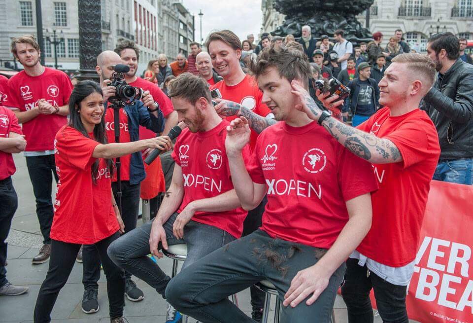 breadglobal_'s tweet photo. One of or favourite activations of 2017 where this time it got personal and involved our directors losing their hair for @the_bhf! We love events that impact. On this day 365 days ago with @SIXTIMESOPEN and @TheBHF #sixtimesopen #london #headshave #activation #advertising https://t.co/RgJinKyXMZ