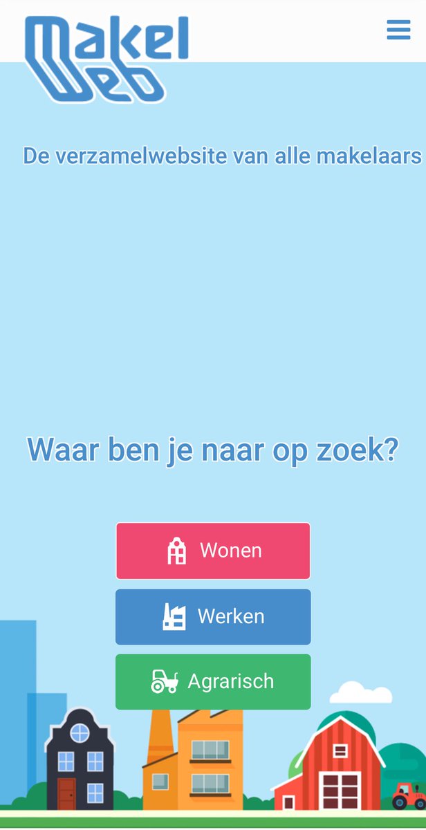 MakelWeb is nu online! Kijk op makelweb.nl Een portaal door en voor makelaars.