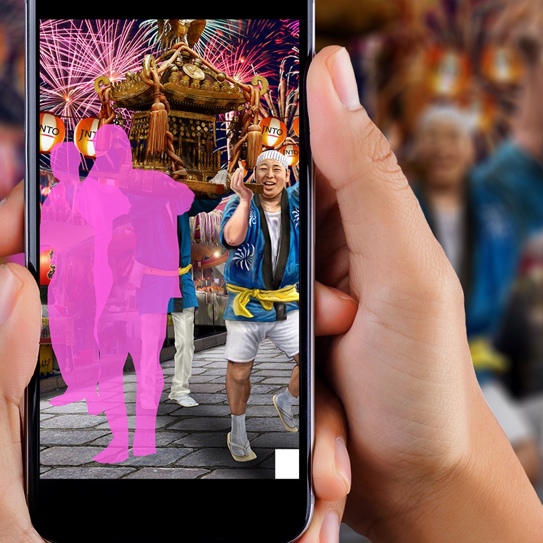 JapanWeekNY's tweet photo. Did you get a chance to see our sumo 3D Trick Art last week?
If your answer is no, here’s a peek of the “Omikoshi” (Japanese portable shrine) trick art! This and other 3D Trick Art will be exhibited throughout Japan week. Come join us to take exciting and intriguing photos! https://t.co/UzdEI5AYQD