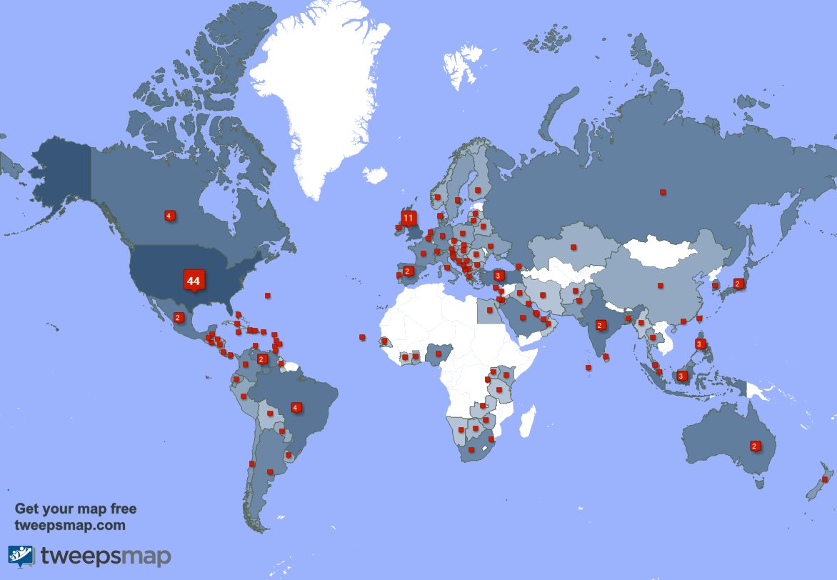 I have 8 new followers from Turkey, and more last week. See tweepsmap.com/!mrstore10