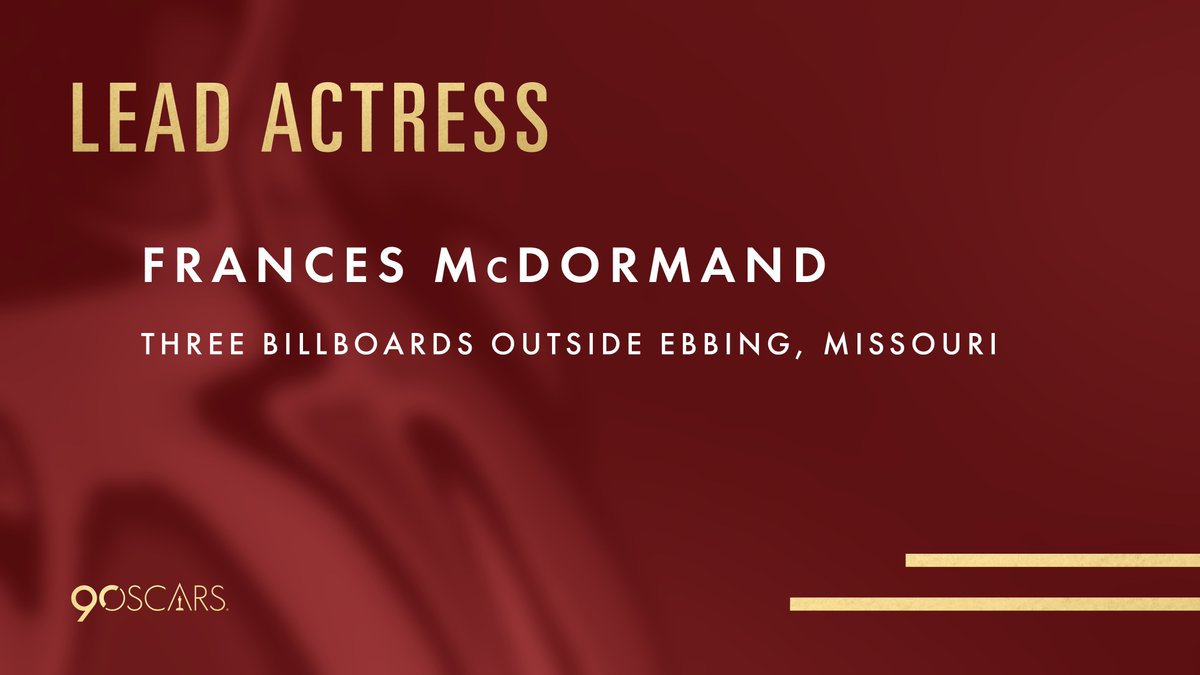 TheAcademy's tweet image. And the Oscar goes to...