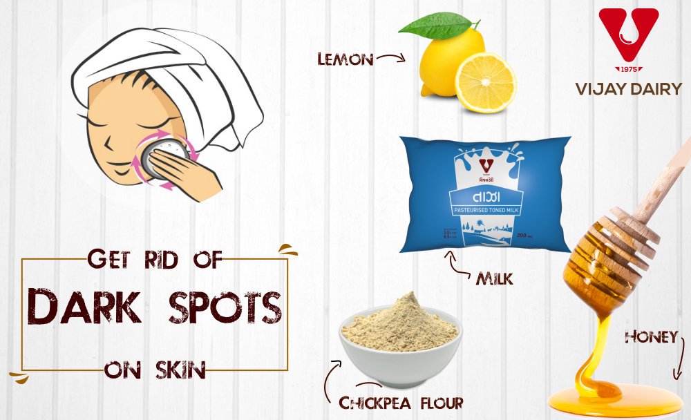 Get rid of Dark Spots on skin.
#Lemon #milk #ChickpeaFlour #honey #HomeRemedies