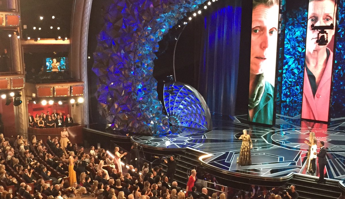 NYWIFT's tweet photo. Yes! #nywiftmuse Frances McDormand recognizing all female #Oscar nominees! https://t.co/SFqj8Y41zz