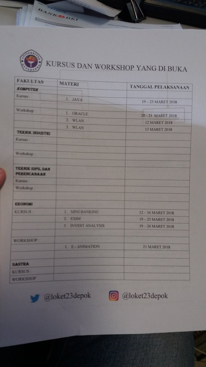 [UPDATE] Jadwal terbaru 05 maret 2018