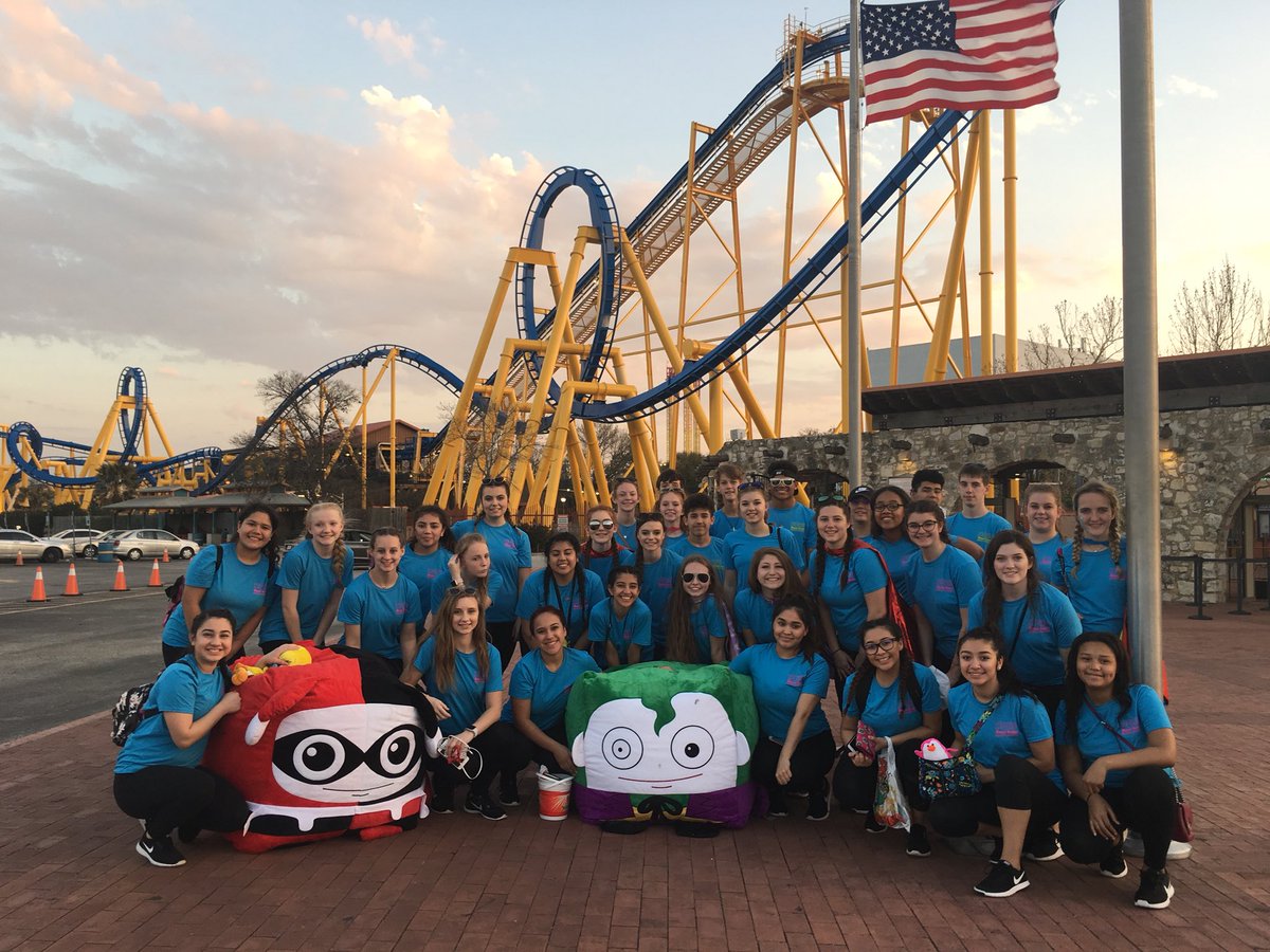 NCHSDanceTeams's tweet photo. We had a great time at Six Flags today!! We even have a couple additional passengers for the ride home!!! #NCHSGoEagles https://t.co/6YuBpLm0QY