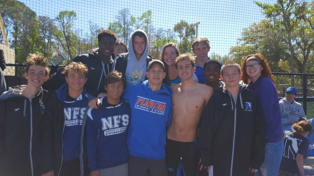 N_FL_Swimming's tweet photo. Thank you @caelebdressel for being such a great inspiration to swimmers! Good luck at #ncaaswim #gonfs https://t.co/qYhZYBi8yl