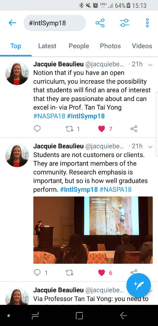 NASPA_IEKC's tweet photo. The 23rd #IntlSymp18 winner for Most Tweets is Jacquie Beaulieu! CONGRATS!! Be sure to follow @jacquiebeaulieu! #NASPA18 https://t.co/tWo9gv7hjE