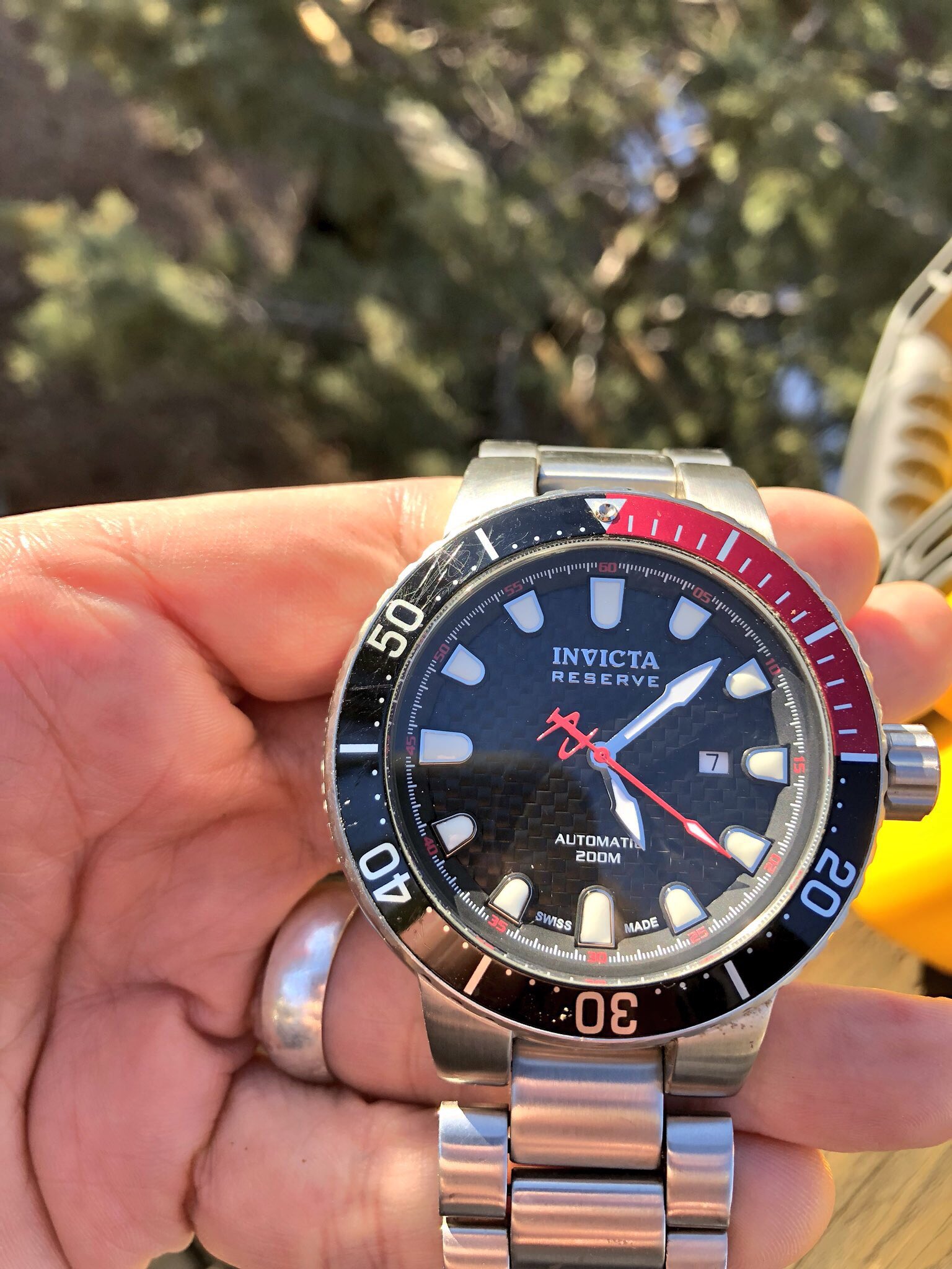 Time Signature Swiss Watches on X Just picked up these 3 Swiss Made Invicta Reserve Grand Divers. Invicta Model 22860 Titanium Stainless Steel. Invicta Model 22861 Iridescent Bezel with Mother of