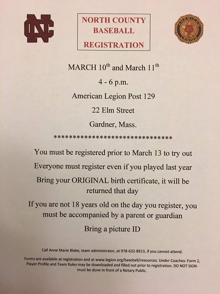 Pass the word! Looking for a few great baseball players who would be proud to play for an American Legion team!