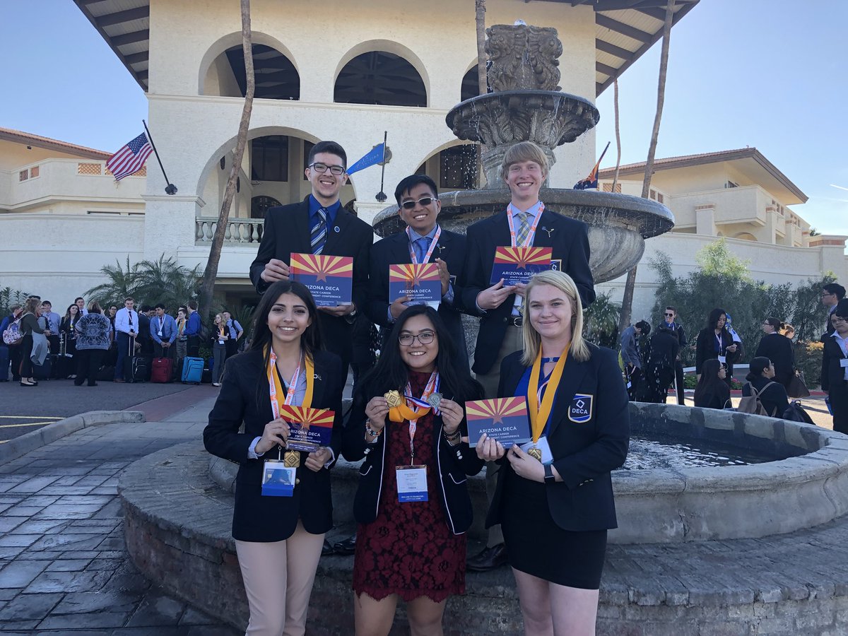 BG_DECA's tweet photo. we are so proud of all our qualifiers, medalist, and chapter members! #AZDECALimitless #BGDECA #DECACATED https://t.co/CaR0jgGjB2