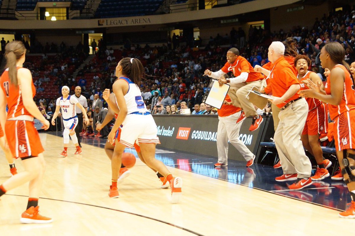 jeanshenderson's tweet photo. This is one my favorite photos from the championship!! Wish I had the photo of T Miller and D Miller hugging after the W!!!  Thanks to the coaches families for all they do!!! Congrats @HGHSGirlsBBall https://t.co/Fln2HLGzei