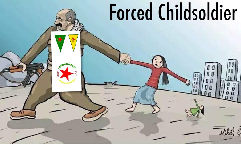 MargrietNetel's tweet image. #ypg is abusing #childeren by forcing them to #childsoldier
