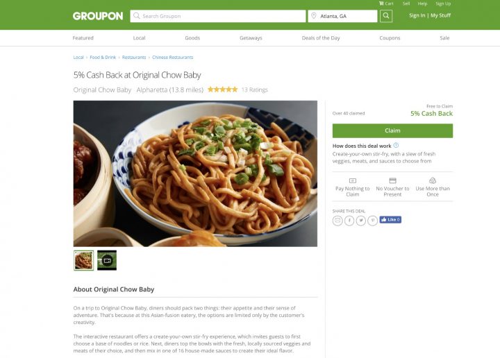 StacieinAtlanta's tweet photo. .@StacieinAtlanta Earn Cash Back from Restaurants with Free Groupon+ Deals #GrouponPlus https://t.co/zVpxZyDsbz https://t.co/cpvRMYbs88