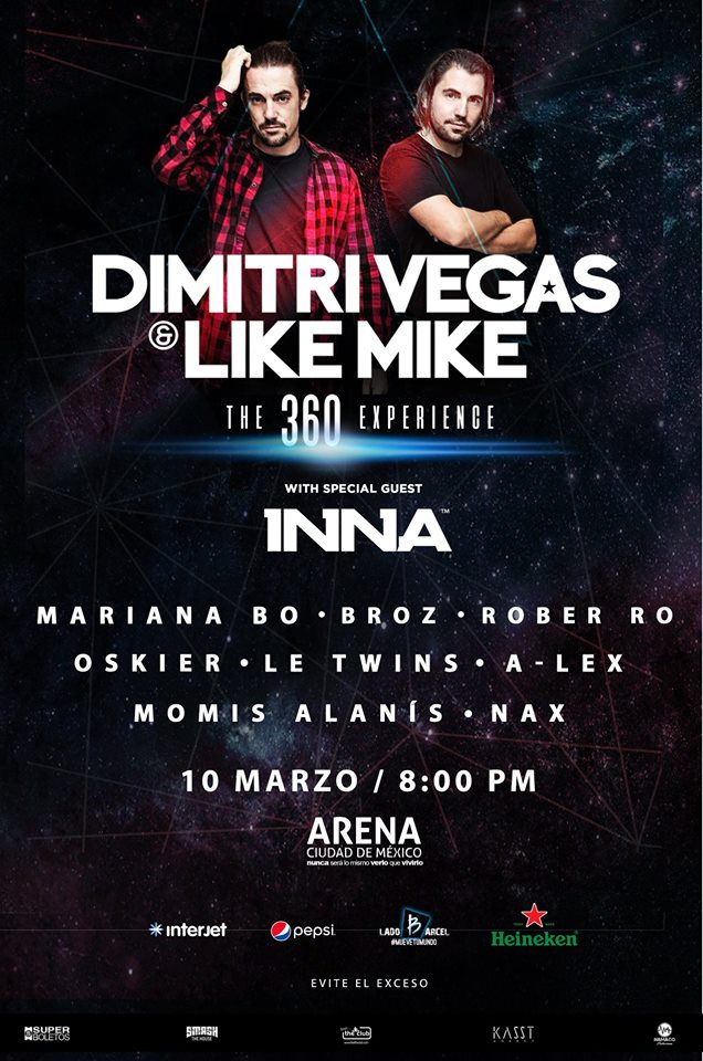 BackSpinMx's tweet photo. Estamos a unos días de @dimitrivegas &amp; @likemike #The360Experience @kasstagency

Compra tus boletos aquí ➡️ https://t.co/vIF1n2zV83 https://t.co/UPDuPZDFFY