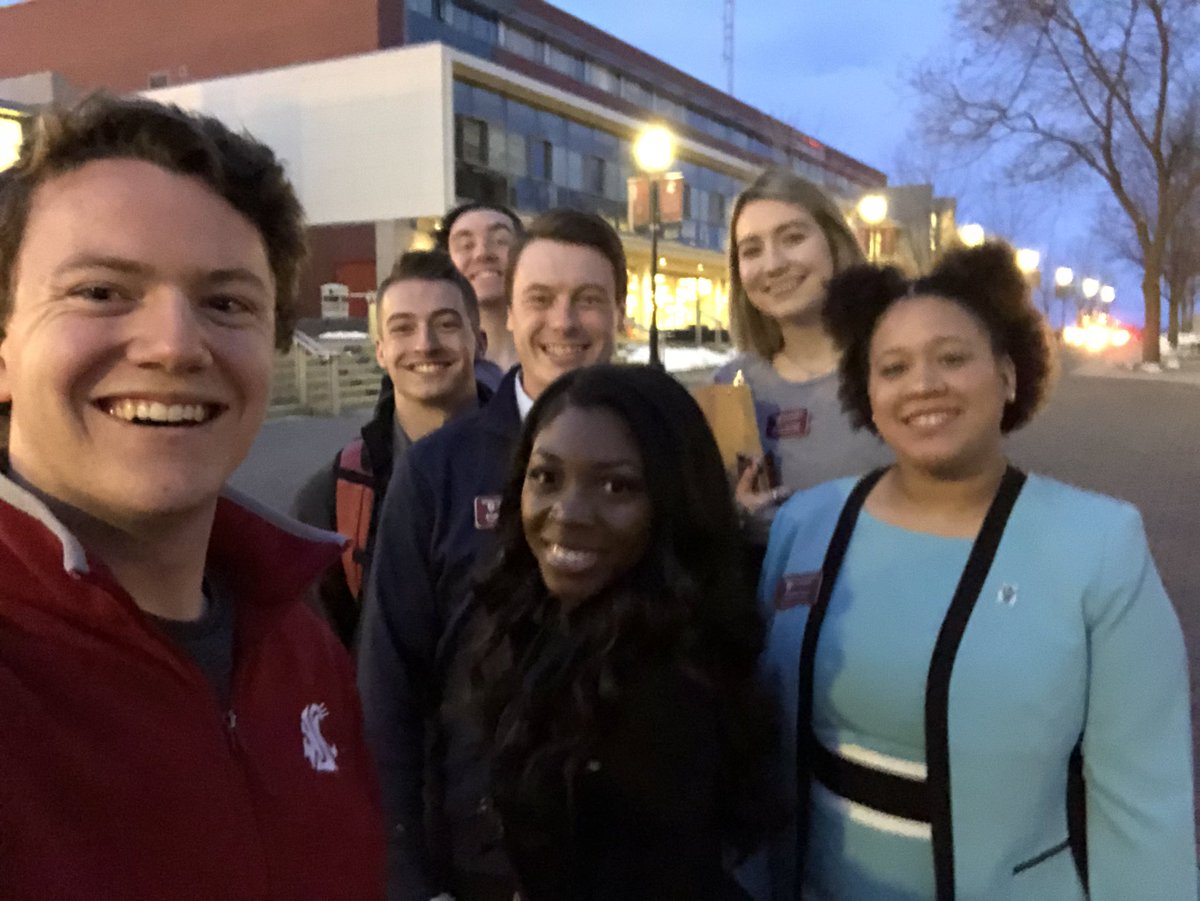 GarrettKalt's tweet photo. Shout out to the @ASWSU Election board for their hard work. Fire alarm went off mid #ASWSUDebate - stay tuned! https://t.co/mU5zkSBa7s