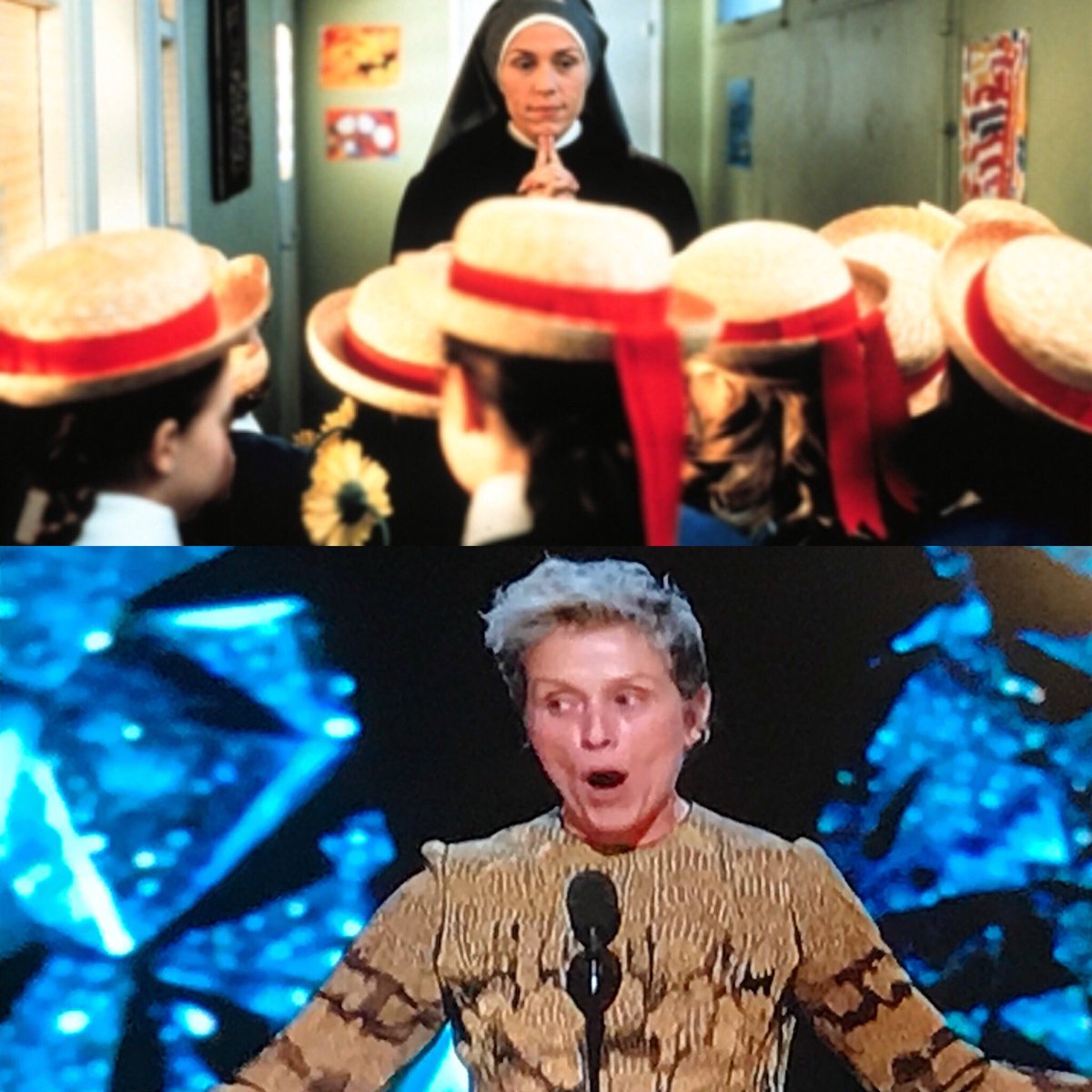 graalver's tweet photo. I admired #FrancesMcDormand since I was a child when she played Miss Clavel in the 1998 adaption of “Madeline” &amp; tonight I got to see her win an #Oscar as she gave an empowering and hilarious acceptance speech. Congrats Miss Clavel! #PAnative https://t.co/HDKFLSfncL