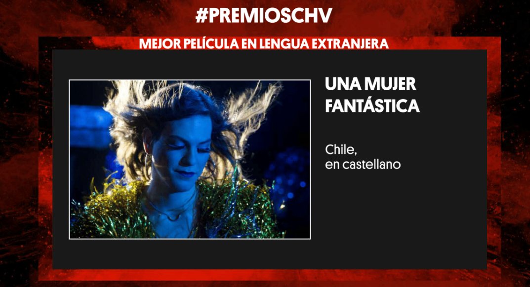 chilevision's tweet photo. 😲🏆Pero que emoción!!! Una Mujer Fantástica gana El Oscar a mejor película extranjera. Felicitaciones @danivega y todo el tremendo equipo que ponen en alto al cine chileno👏✨😍 https://t.co/hs989Uqloj