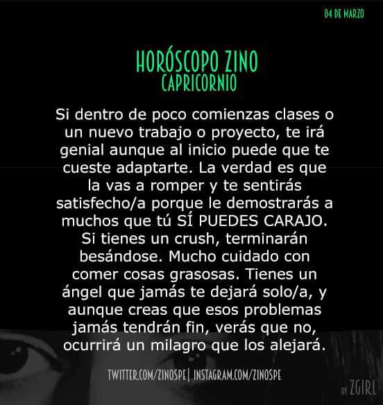 CAPRICORNIO! 

#HZ #HoróscopoZino
