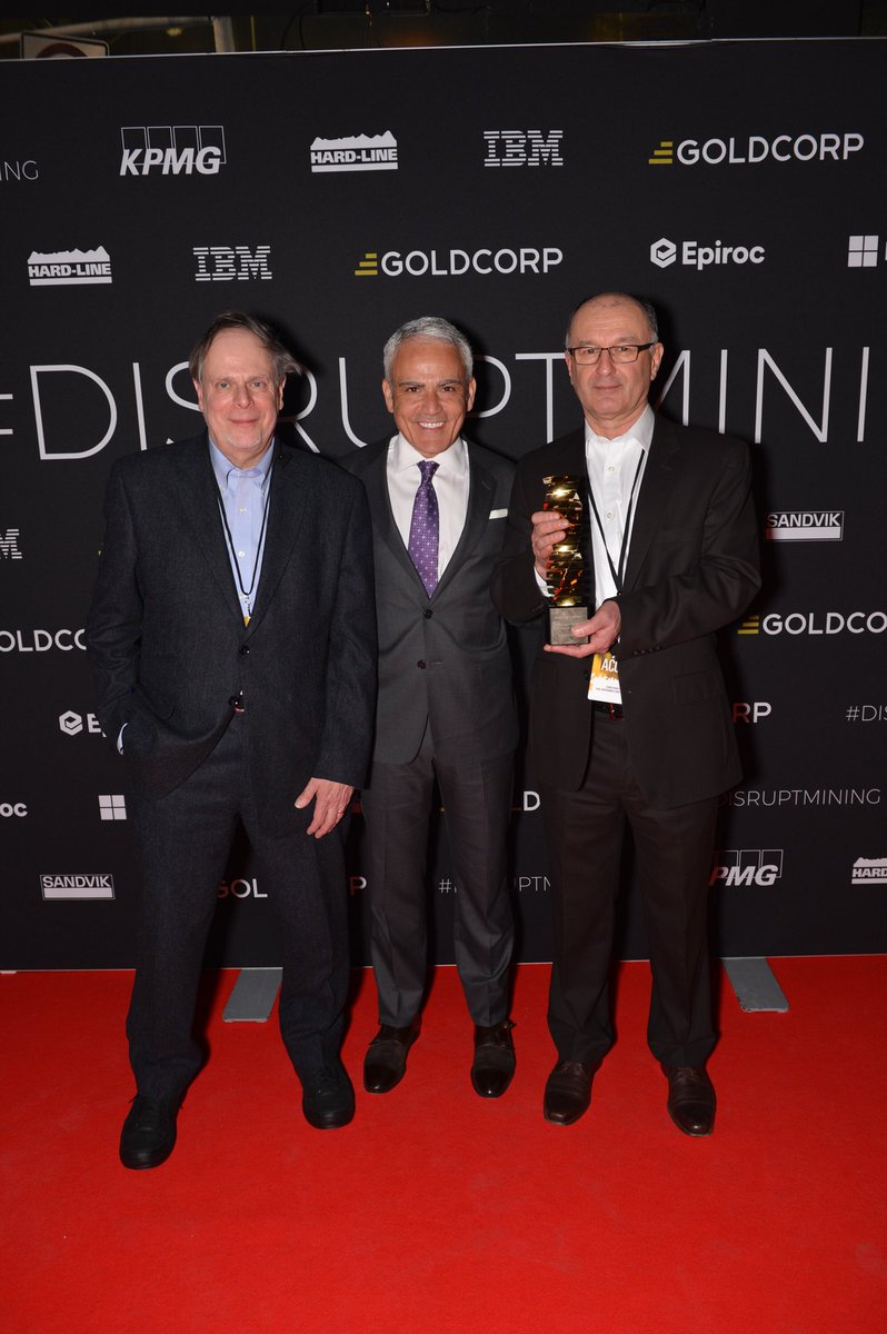 #DisruptMining Winners <a href="/AcousticZoomInc/">Acoustic Zoom Inc™</a> are joined by <a href="/Goldcorp_Inc/">Goldcorp</a> CEO David Garofalo to celebrate their success!