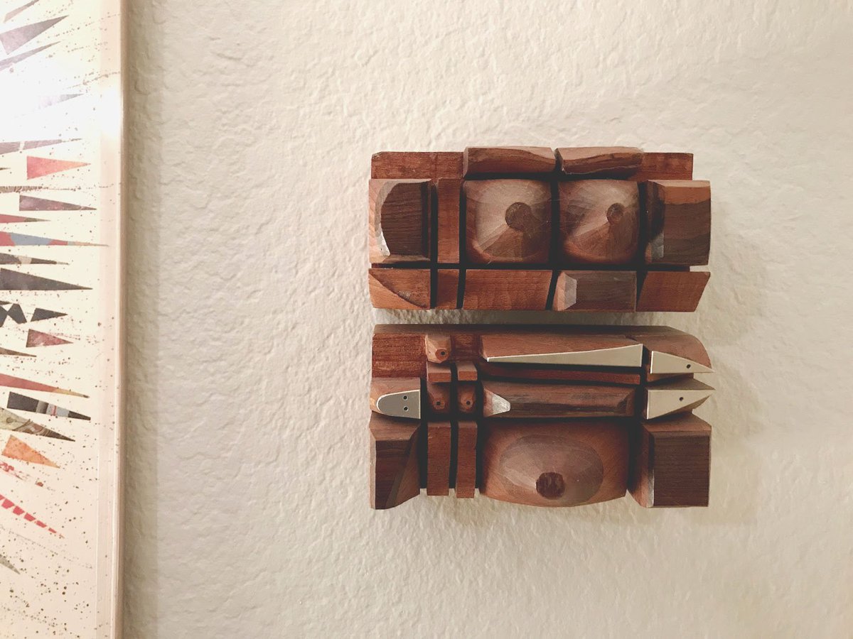 JessLeonard9's tweet photo. “Treasure hunting is just the funnest thing in the world. My favorite things to find are things that have kind of a spirit of their own.” says Jessyca Barron, owner of vintage store, Luola. This is a piece by JD Wilson in the style of Leroy Seltzi. #SOJC333 https://t.co/yMoVZpNNRi