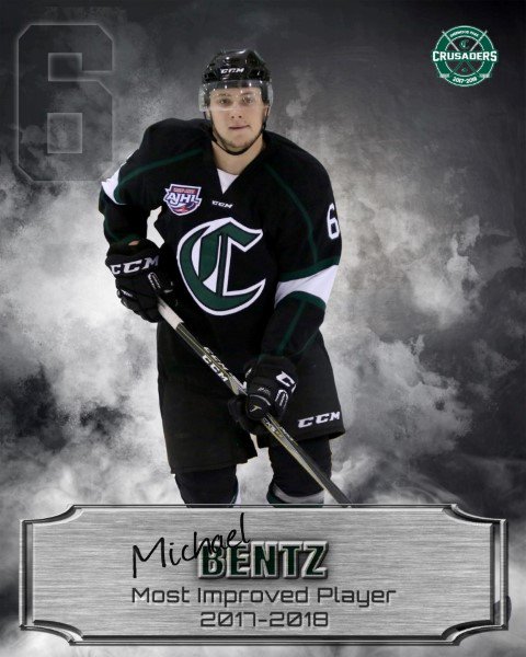 TargetPhoto's tweet photo. Congrats to @Bentz27 on winning @TheAJHL @SPcrusaders 17-18 Most Improved Player Award #AJHL #SPCrusaders #InYourFace #SimplytheBest #10YearsofAction #ActionPhotography https://t.co/QW2Ik9wyJy
