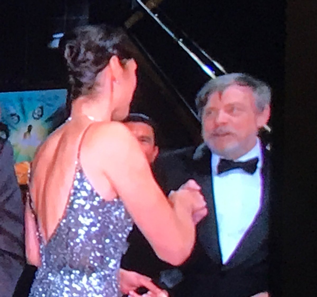 JosephScrimshaw's tweet photo. Time traveling me:
"And one day you will watch live on television as Luke Skywalker introduces himself to Wonder Woman and you'll take a picture of it with your phone." #Oscars https://t.co/iwN8FAYhGj