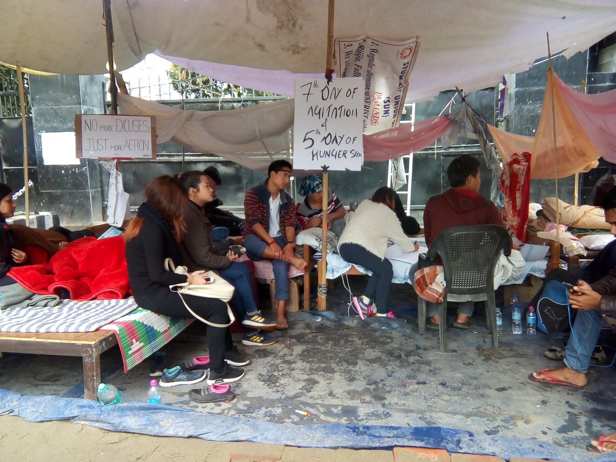 irikbogumkoyu's tweet photo. #saveNERIST 
For your kind information today it is 7th day strike and 5th day hunger strike.
Even the Devil in the hell is feeling sad for us. How can someone be so heartless.
@PemaKhanduBJP @KiranRijiju @PrakashJavdekar @PMOIndia @tongamrina @NatungBanta @drkkr10 @tak_ajj https://t.co/kvvCwBEwMx