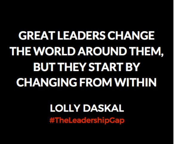 LollyDaskal's tweet image. Great leaders change the world around them but they start by changing from within ~@LollyDaskal   amzn.to/2nfhSuL   #TheLeadershipGap