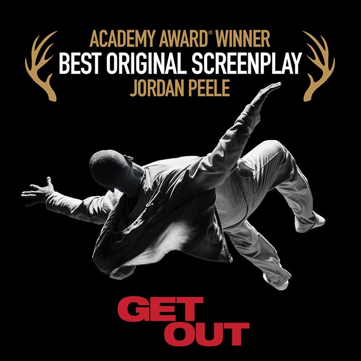 Get Out (@getoutmovie) on Twitter photo Congratulations to <a href="/JordanPeele/">Jordan Peele</a> on his Academy Award win for Best Original Screenplay. #GetOut Congratulations to <a href="/JordanPeele/">Jordan Peele</a> on his Academy Award win for Best Original Screenplay. #GetOut