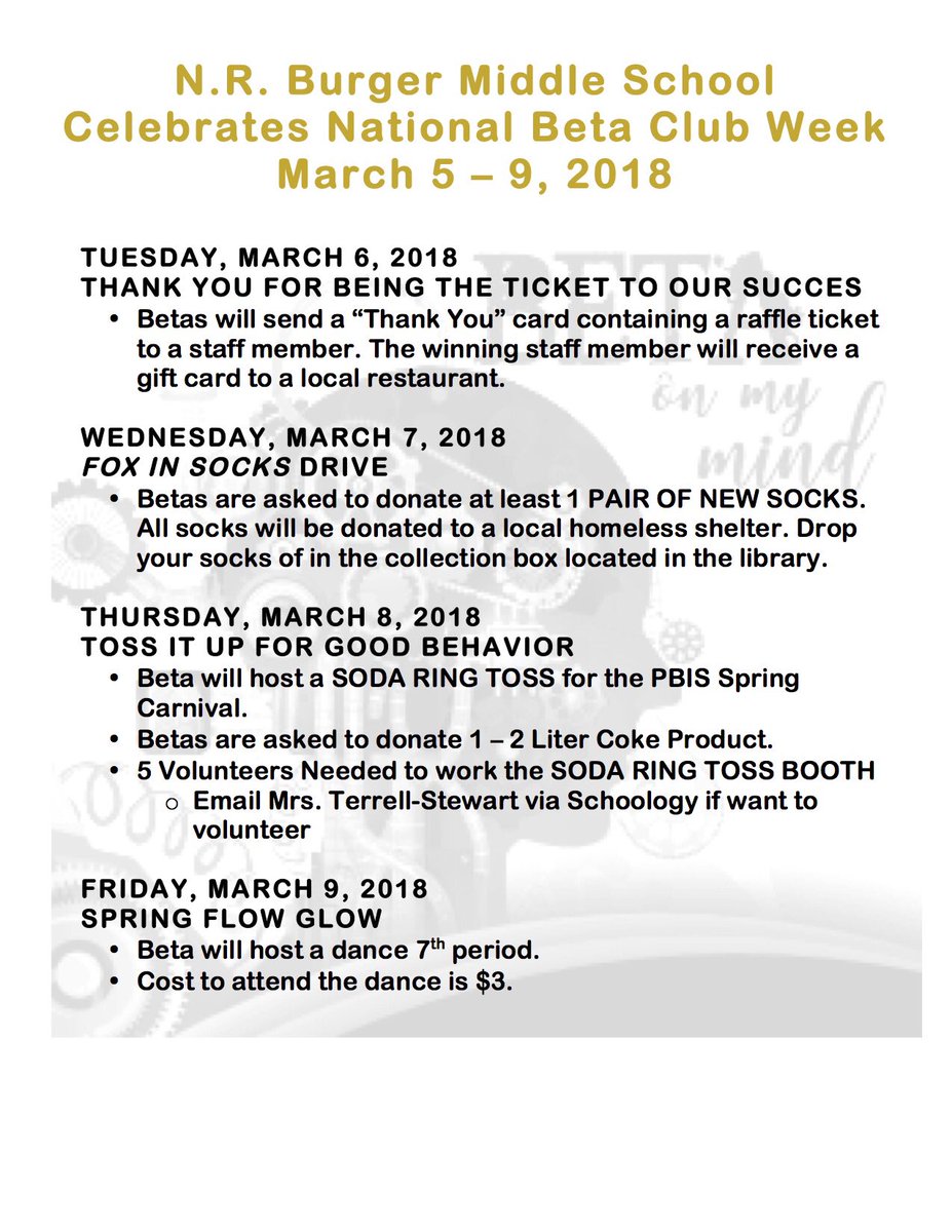 nrburgermiddle's tweet photo. Burger BETAs celebrate National BETA Week March 5-9, 2018 #nationalbetaweek @HPSD @HpsdSup @nationalbeta @ntstewart https://t.co/VKOjut3vpb