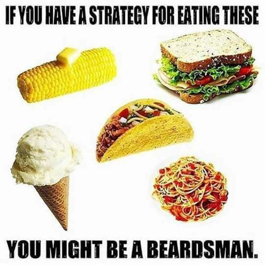 BeardsofLegend's tweet photo. Beard problems. #beardsoflegend #food https://t.co/Xx648SNpAK https://t.co/xZ4no93Lxa