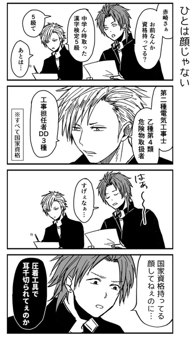 【創作】ひとは顔じゃない
#只野工業高校の日常 