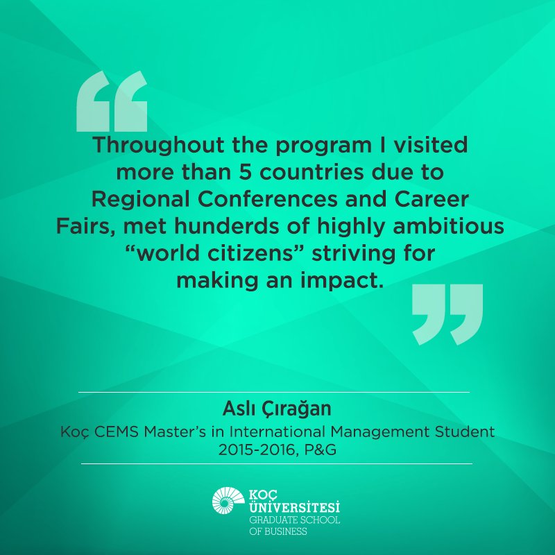 kocgsb's tweet photo. It is great to hear from our Master of International Management (MIM) alumni about their experiences. For more info about MIM check our website. https://t.co/M4hNmIvcsF #cemsmim https://t.co/oPrKit14j4