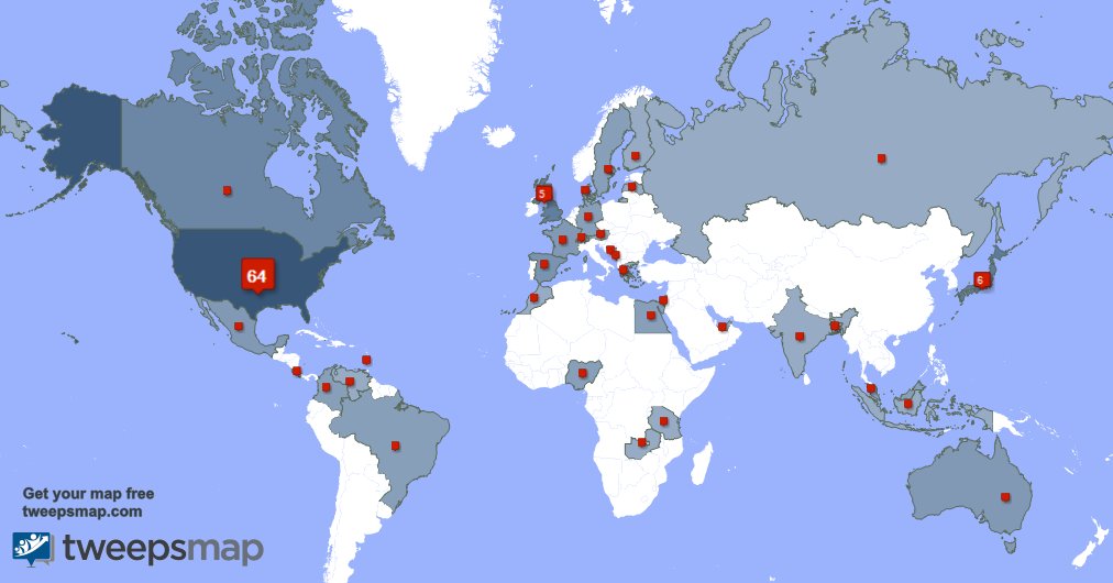 TS_Nightheart's tweet photo. My followers live in USA (63%), Japan(6%)... Get your map: https://t.co/Fiv1FWNQpq https://t.co/8sLNLMC63P