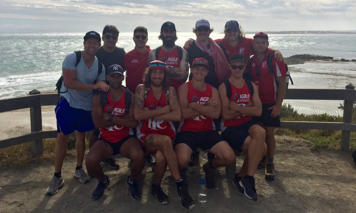 Parkside_FC's tweet image. On Saturday we walked the trail from Cape Shank to Point Nepean. Such an epic &amp;amp; unforgettable day, continuing to raise standards as a club 🔥#Devilicious #BlazeTheTrail #YearOfTheDevils #United #FootyClub #vafa #footy #afl #morningtonpeninsula #victoria #australia @VAFA_HQ