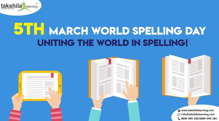 TakshilaLearn's tweet photo. 5th March World #SpellingDay
#TakshilaLearning
Take Online classes from Takshila learning and study at your home.
call us @8800999280/84
or visit- https://t.co/GxYGHq1b8R
#CSCourse #CACourse #SchoolCourses #BankClasses #IFRSOnline https://t.co/QLwsb0Wjbm