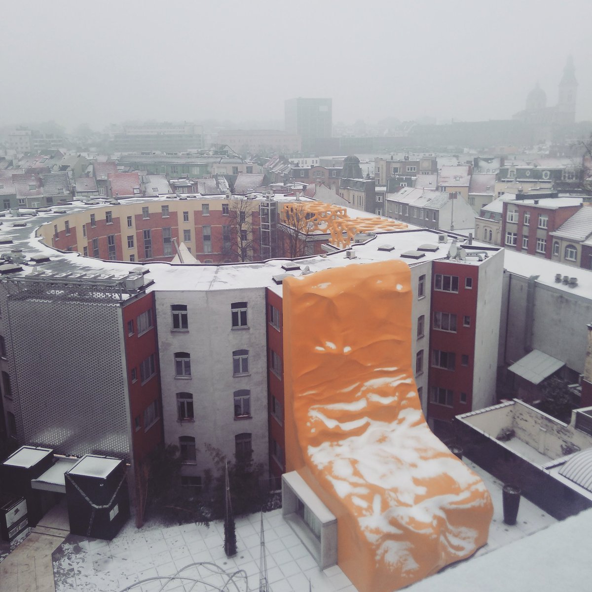 GUERMONT's tweet photo. #artwork in #process 💫 #feeling the #site 🏔️Repérages in the #snow with warm #flamand #welcome 🌈  #monumental #sculpture #intetactive #artlover #techart #artoftheday #architecturelover #liedts #collection #artcollector #soulages #loveart #cityscape #zavrastraat #artfoundation https://t.co/cMlJW3zsz4