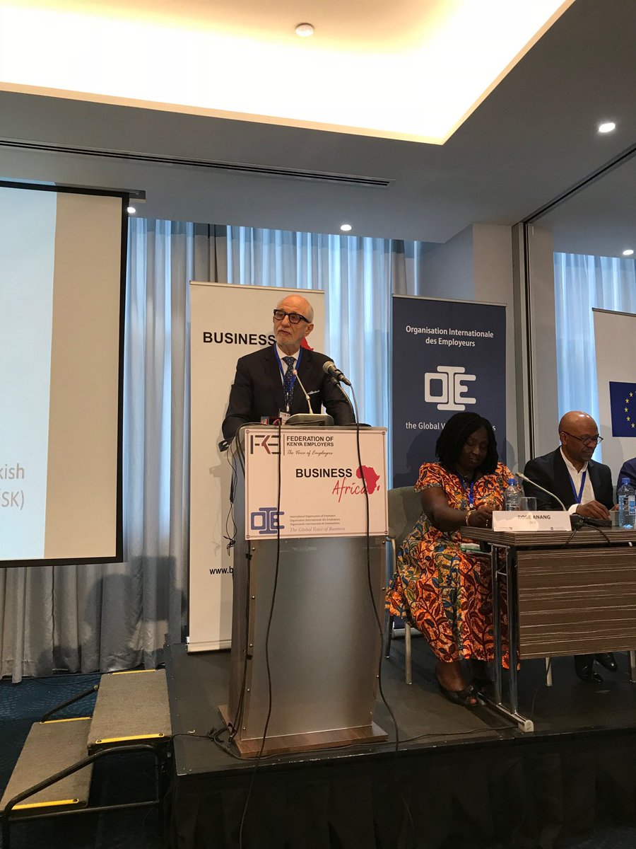 MatthiasThorns's tweet photo. IOE President Erol Kiresepi: Employers Organistions are agents for change. We need to develop bold visions about the changes necessary to unleash Africa’s potential. @ioevoice @EKiresepi @FKEKenya #enterpriseforum # starsinafrica https://t.co/2pQQC9dGKv